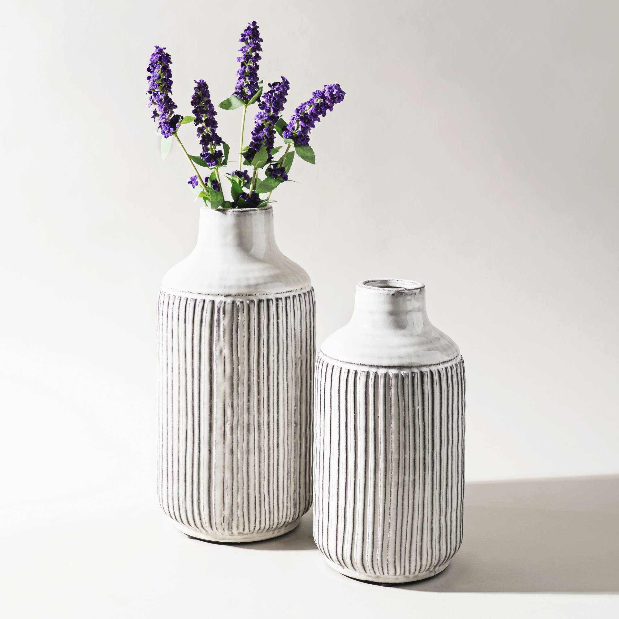 10" Gray Terracotta Vase